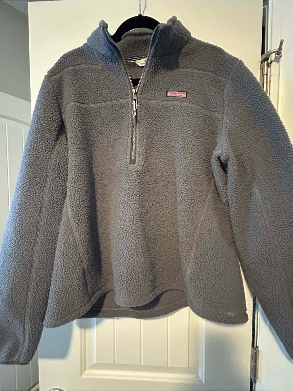 Vineyard Vines Gray Fleece Quarter-Zip Jacket
